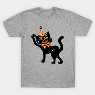 Cute Smiling Black Halloween Cat T-Shirt